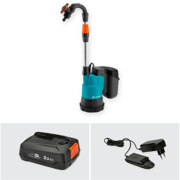 GARDENA Akku-Regenfasspumpe 2000/2 18V P4A Set, Tauch- / Druckpumpe – Bild 4