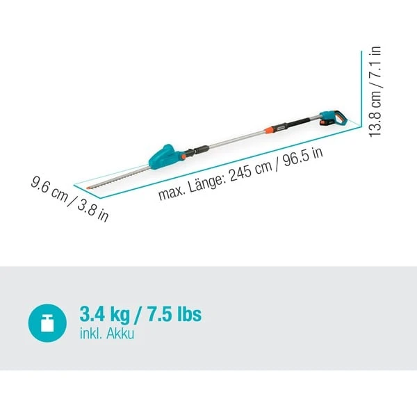 GARDENA Akku-Teleskop-Heckenschere THS 42/18V P4A, Ready-To-Use Set – Bild 2