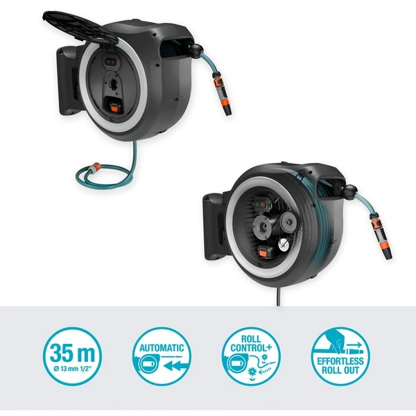 GARDENA Akku-Wand-Schlauchbox PowerRoll XL 18V P4A, 35 Meter, Schlauchtrommel – Bild 4