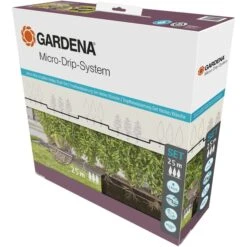 GARDENA Micro-Drip-System Tropfrohr Für Büsche/Hecken 1,6 L/h, 25 Meter, Tropfer