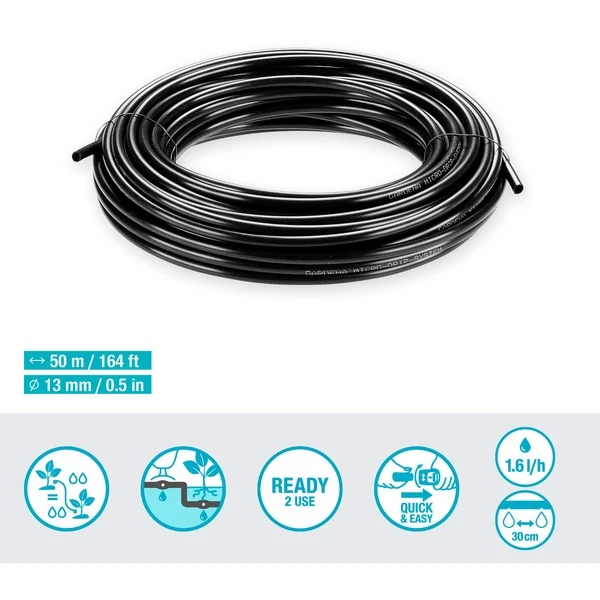 GARDENA Micro-Drip-System Tropfrohr Für Büsche/Hecken 1,6 L/h, 50 Meter, Tropfer – Bild 2