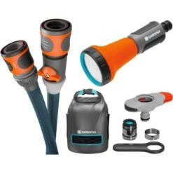 GARDENA Textilschlauch Liano Xtreme 1/2", 10 Meter Set + Indoor-Adapter + Tasche