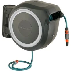 GARDENA Wand-Schlauchbox RollUp M/L, 25 Meter, Schlauchtrommel