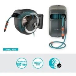 GARDENA Wand-Schlauchbox RollUp M/L, 25 Meter, Schlauchtrommel -Gardena GARDENA Wand Schlauchbox RollUp M L 25 Meter Schlauchtrommel@@1688200 2